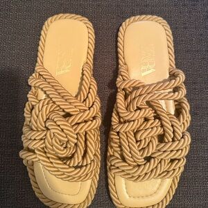 Zara Rope Sandals in Beige sz 39